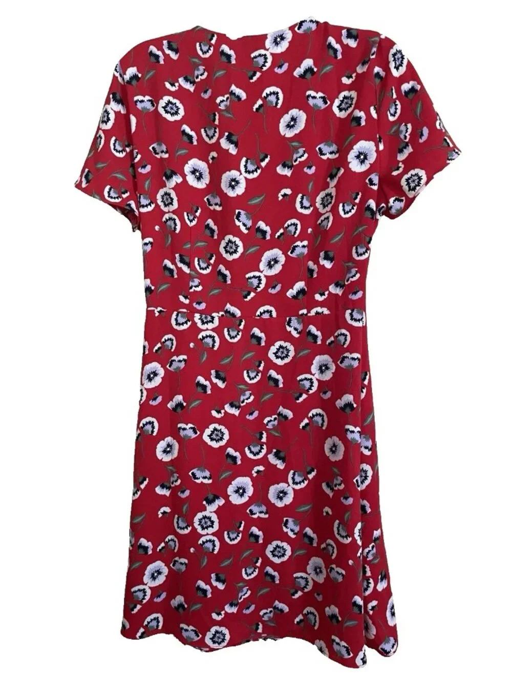 J. Crew Wrap Dress Size 10 Floral Short Sleeves Cottagecore L6954 Lightweight
